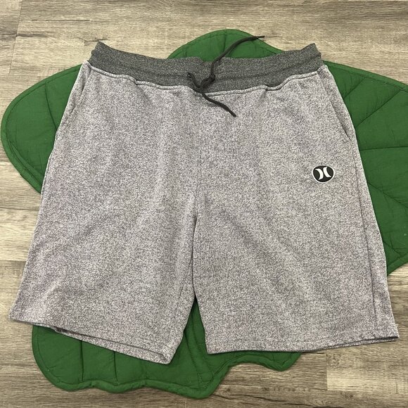 Hurley Shorts Mens XL Gray Knit Pull On Comfy - Picture 1 of 6